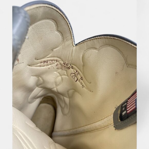 Acme Vintage Gray Leather Western Cowboy Work Boots Men's 12 - Picture 11 of 13